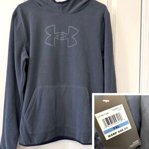 Youth XL Under Armour Micro-fleece grey hoodie NWT